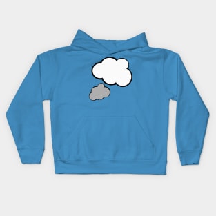 White and grey cloud Kids Hoodie